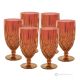Set mit 6 authentischen, modernen, handbemalten Trinkgläsern aus hochwertigem Glas.
