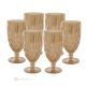 Set mit 6 authentischen, modernen, handbemalten Trinkgläsern aus hochwertigem Glas.