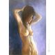 NACKTE FRAU Acrylgemälde auf Leinwand modern Made in Italy