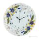 GIGLIO Wanduhr, kunstvolles Glas mit Blumenrelief verziert, handgefertigt