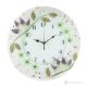 NINFEA Wanduhr, kunstvolles Glas mit Blumenrelief verziert, handgefertigt