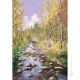 IM WALD LAUFEN Acrylgemälde auf Leinwand modern Made in Italy