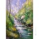 IM WALD LAUFEN Acrylgemälde auf Leinwand modern Made in Italy