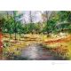 IM WALD LAUFEN Acrylgemälde auf Leinwand modern Made in Italy