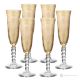 PERLE Set mit 6 authentischen handbemalten Flötengläsern aus hochwertigem Glas.