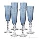 Set mit 6 authentischen handbemalten Flötengläsern aus hochwertigem Glas.
