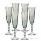 PERLE Set mit 6 authentischen handbemalten Flötengläsern aus hochwertigem Glas.