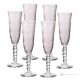 Set mit 6 authentischen handbemalten Flötengläsern aus hochwertigem Glas.