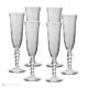 Set mit 6 authentischen handbemalten Flötengläsern aus hochwertigem Glas.