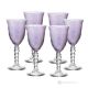PERLE Set mit 6 authentischen, handbemalten Wassergläsern mit Stiel aus hochwertigem Glas.