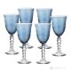 PERLE Set mit 6 authentischen, handbemalten Wassergläsern mit Stiel aus hochwertigem Glas.
