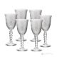 Set mit 6 authentischen handbemalten Weingläsern mit Stiel aus hochwertigem Glas.