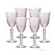 Set mit 6 authentischen handbemalten Weingläsern mit Stiel aus hochwertigem Glas.