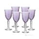 PERLE-Set mit 6 authentischen handbemalten Weingläsern mit Stiel aus hochwertigem Glas.