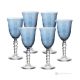 PERLE-Set mit 6 authentischen handbemalten Weingläsern mit Stiel aus hochwertigem Glas.