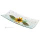SONNENBLUME – Tafelaufsatz, Tablett, Servierplatte, handgefertigtes Kunstglas, modernes Design