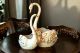 SCHWÄNE Exklusives Ornament aus Keramik im Barockstil mit Details aus 24 Karat Gold Made in Italy