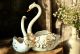 SCHWÄNE Exklusives Ornament aus Keramik im Barockstil mit Details aus 24 Karat Gold Made in Italy