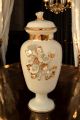 FELICE Italienische Keramik Vase handgemacht 24k Goldfarbe Swarovski-Kristalle Barockstil