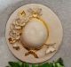 HUT Wanddekoration Ornament zum Aufhängen Keramik im Barockstil mit Details aus 24 Karat Gold Made in Italy 