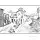 SCANNO Füllerzeichnung auf Leinwand modern Made in Italy