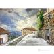 BLICK AUF IRPINO Acrylgemälde auf Leinwand modern Made in Italy