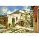 BLICK AUF LUCANO Acrylgemälde auf Leinwand modern Made in Italy