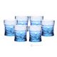 Set mit 6 authentischen, modernen, handbemalten Wassergläsern aus hochwertigem Glas.