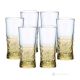 Set mit 6 authentischen, modernen, handbemalten Wassergläsern aus hochwertigem Glas.