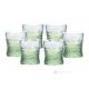 Set mit 6 authentischen, modernen, handbemalten Wassergläsern aus hochwertigem Glas.