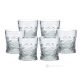 Set mit 6 authentischen, modernen, handbemalten Wassergläsern aus hochwertigem Glas.