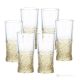 Set aus 6 authentischen, modernen, handbemalten Trinkgläsern aus hochwertigem Glas.