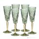 Set mit 6 authentischen handbemalten Flötengläsern aus hochwertigem Glas.