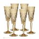 Set mit 6 authentischen handbemalten Flötengläsern aus hochwertigem Glas.