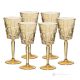 Set aus 6 authentischen handbemalten Wassergläsern mit Stiel aus hochwertigem Glas.
