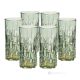 QUADRATISCHES Set aus 6 authentischen, modernen, handbemalten Trinkgläsern aus hochwertigem Glas.