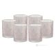 Set mit 6 authentischen, modernen, handbemalten Wassergläsern aus hochwertigem Glas.