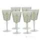Set aus 6 authentischen, handbemalten Wassergläsern mit Stiel aus hochwertigem Glas.