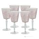 Set aus 6 authentischen, handbemalten Wassergläsern mit Stiel aus hochwertigem Glas.