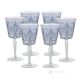 Set aus 6 authentischen handbemalten Wassergläsern mit Stiel aus hochwertigem Glas.