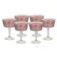 Set mit 6 authentischen handbemalten Champagnergläsern aus Qualitätsglas.