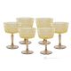 Set mit 6 authentischen handbemalten Champagnergläsern aus Qualitätsglas.