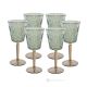Set aus 6 authentischen handbemalten Wassergläsern mit Stiel aus hochwertigem Glas.