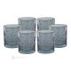 Set mit 6 authentischen, modernen, handbemalten Wassergläsern aus hochwertigem Glas.