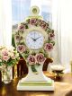 OROLOGIO ROSETTE Tischuhr Kaminuhr Keramik Barockstil 24k Gold Handarbeit Made in Italy