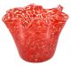 FAZZOLETTO MACETE MURRINE Murano Glas Schale Vase Blattsilber 925 Murrine Made Italy