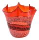 SILBERBAND HANDGEMACHTES Herzstück Vase aus Muranoglas Schale Blattsilber Venedig Made Italy