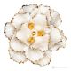 PPAPAVERO GOLD – Hängende Blume aus Capodimonte-Porzellan, Details aus 24-karätigem Gold