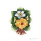 ROSENORCHIDEEN - Blumenzweig für die Wand, feines Capodimonte-Porzellan, handgefertigt