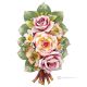 ROSEN - Florale Wandkomposition, hochwertige Capodimonte-Keramik, handgefertigt.